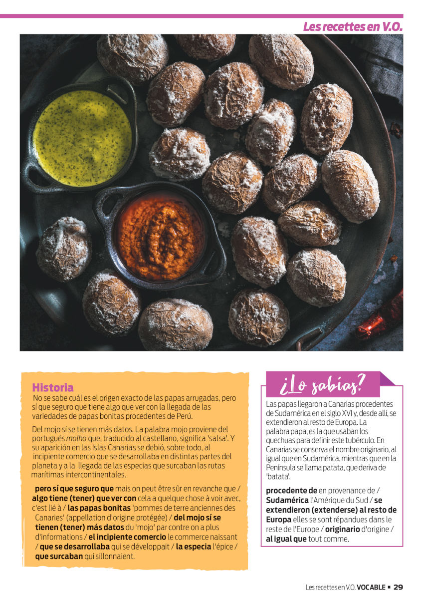 Les recettes en V.O. espagnol